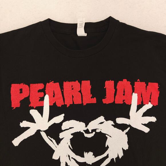 Pearl Jam Band Crew Neck Short Sleeve Graphic T-Shirt Mens Size Large L Black - Picture 1 of 9